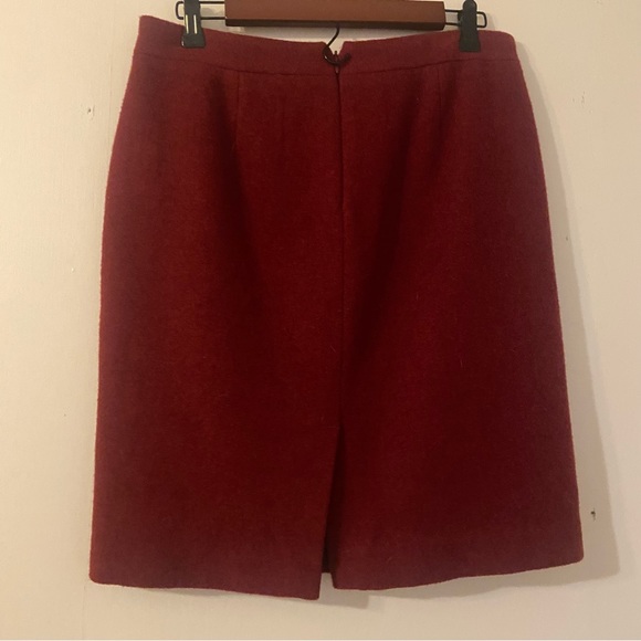 J. Crew Mercantile Burgundy red wool blend pencil skirt size 6 - Picture 4 of 6